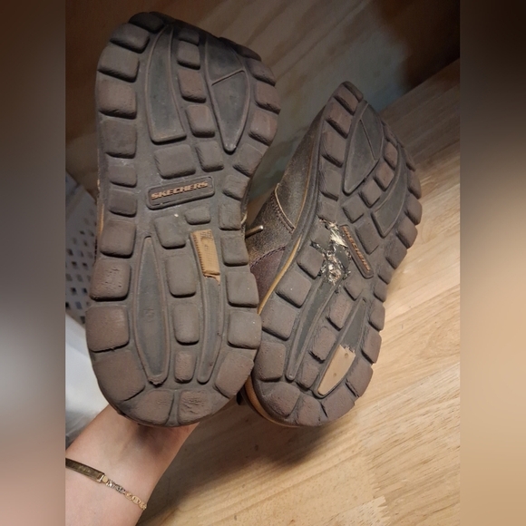 Skechers Brown Leather Lace Up Sneaker Boots Booties Shoes 7.5 Rare Eu 40 - Picture 7 of 9